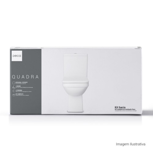 Kit Completo Deca Bacia com Caixa Acoplada Quadra Branco