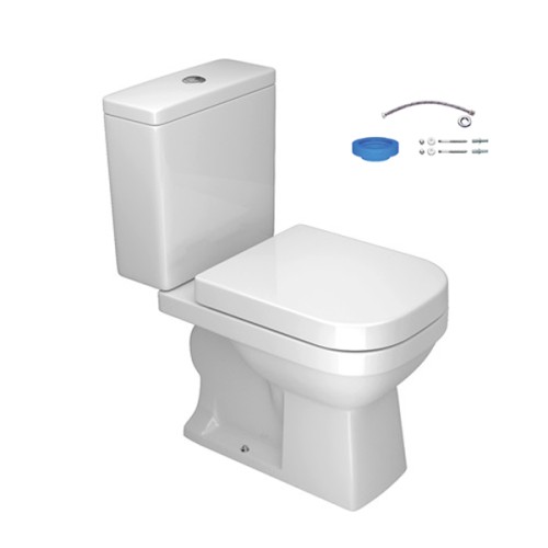 Kit Completo Deca Bacia com Caixa Acoplada Quadra Branco