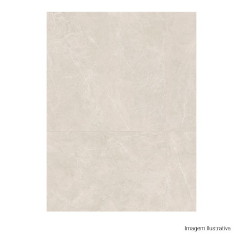 Porcelanato Marmorizado Natural 120x120cm Bege - Portinari Castellon Be Nat Esmaltado Retificado