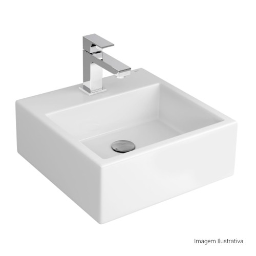 Cuba de Apoio com Mesa Quadrada 41,5x41,5cm Deca Branco Linha L