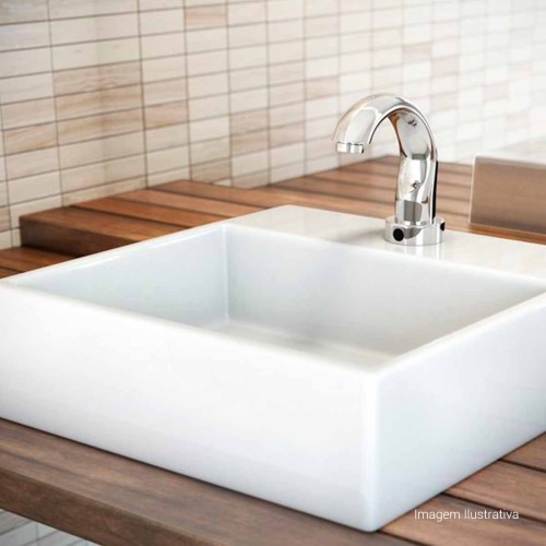 Cuba de Apoio com Mesa Quadrada 41,5x41,5cm Deca Branco Linha L