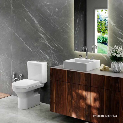 Cuba de Apoio com Mesa Quadrada 41,5x41,5cm Deca Branco Linha L