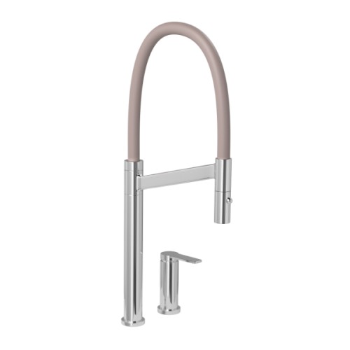 Misturador Monocomando de Mesa para Cozinha Deca Colore Cromado e Fendi