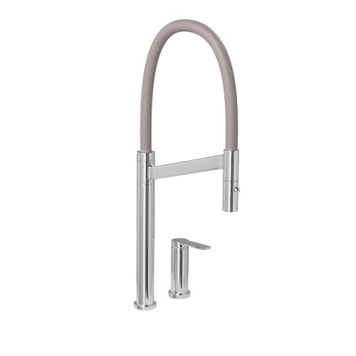 Misturador Monocomando de Mesa para Cozinha Deca Colore Cromado e Fendi