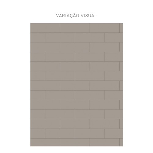 Porcelanato Monocromatico Lux 8x25cm Cinza - Portinari Decora Sgr Bold