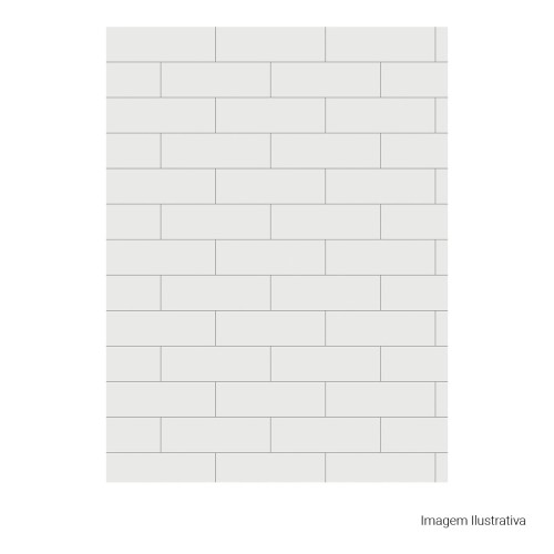 Porcelanato Monocromatico Lux 8x25cm Branco - Portinari Decora Wh Bold