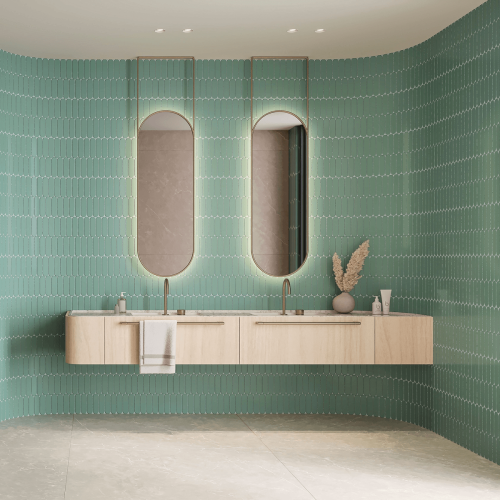 Porcelanato Monocromatico Matte 15x30cm Verde - Portinari Mc Artcraft Sgn Esmaltado Bold