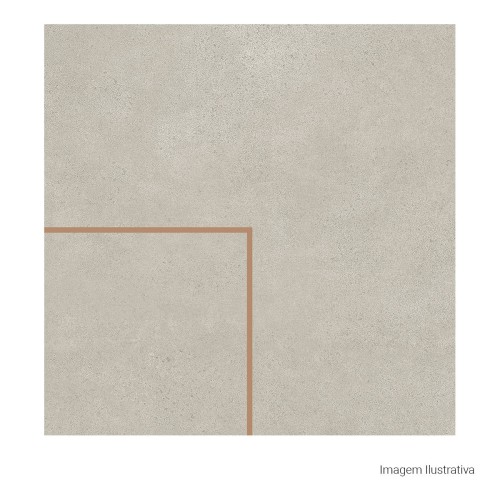 Porcelanato Decorado Natural 30x30cm Cinza - Portinari Mc Citta Corner Gr Nat Esmaltado Retificado