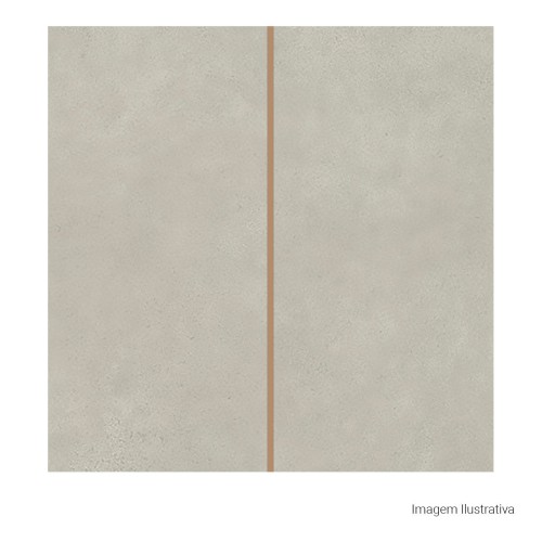 Porcelanato Decorado Natural 30x30cm Cinza - Portinari Mc Citta Line Gr Nat Esmaltado Retificado