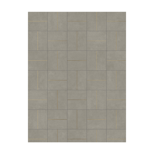 Porcelanato Decorado Natural 30x30cm Cinza - Portinari Mc Citta Line Gr Nat Esmaltado Retificado