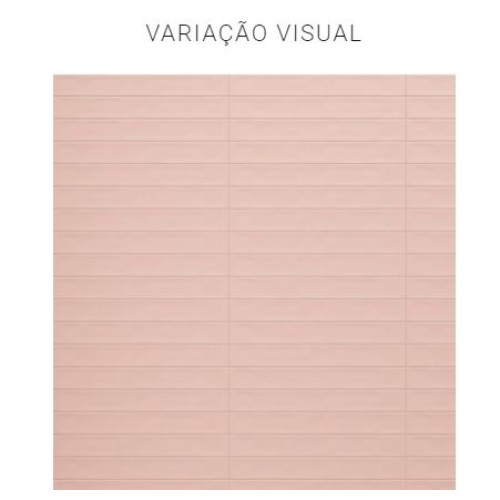 Porcelanato Monocromatico Natural 5x40cm Rosa - Portinari Make Pk Nat Esmaltado Bold