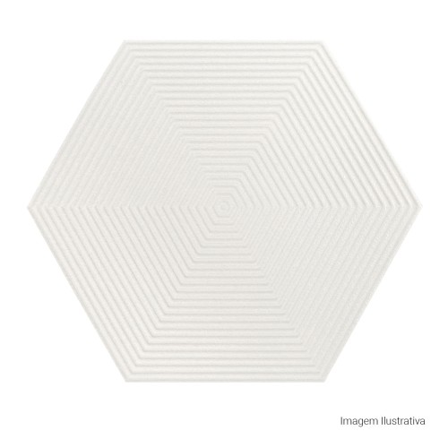 Porcelanato Monocromatico Matte/lux 17,5x17,5cm Branco - Portinari Love Hexa Wh Mlx Esmaltado Bold