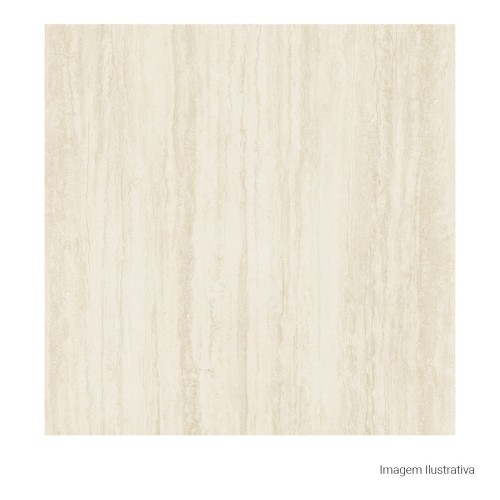 Porcelanato Marmorizado Natural 120x120cm Bege - Portinari Mezzo Be Nat Esmaltado Retificado