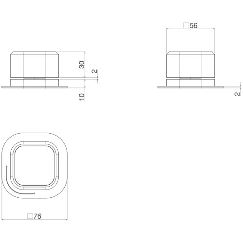 Acionamento Monocomando de Mesa Quadrado