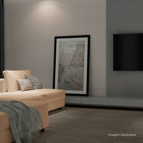 Porcelanato Monocromatico Natural 5x40cm Cinza - Portinari Make Sgr Nat Esmaltado Bold