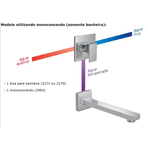 Bica de Parede Deca para Banheira Dream Cromado