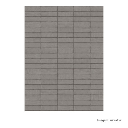 Porcelanato Decorado Lux 8x25cm Cinza - Portinari Versos Gr Bold