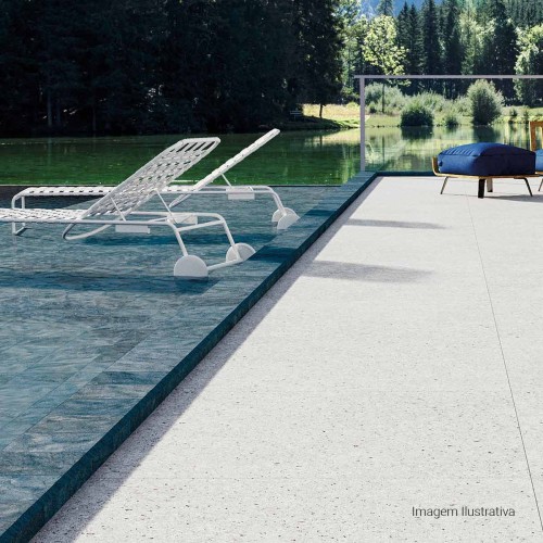 Porcelanato Pedra Natural 100x100cm Cinza - Portinari Battuto Sgr Nat Esmaltado Retificado