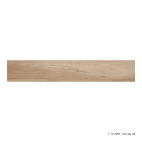 Porcelanato Amadeirado Natural 20x120cm Bege - Portinari Tavola Be Nat Esmaltado Retificado