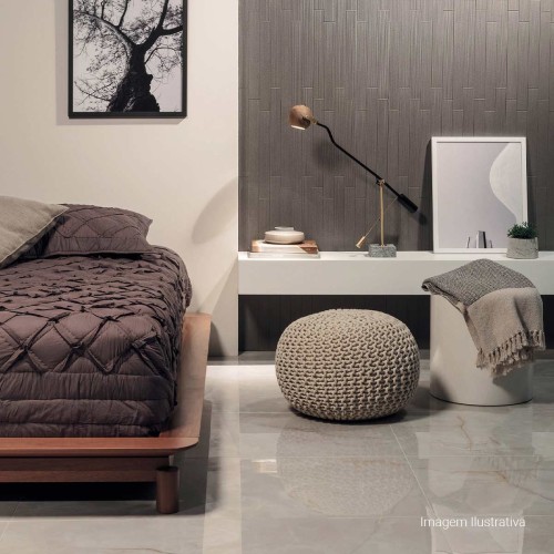Porcelanato Marmorizado Natural 100x100cm Cinza - Portinari Timeless Sgr Nat Esmaltado Retificado