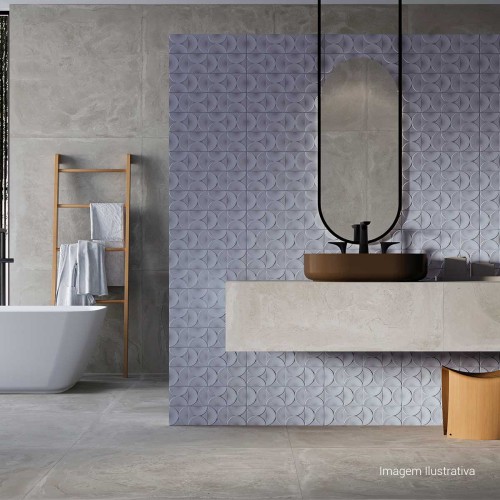Porcelanato Cimentício Natural 100x100cm Cinza - Ceusa Sk8 Gr Nat Esmaltado Retificado