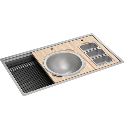 Cuba de Cozinha Retangular Funstation Deca Wish 90x50cm Inox
