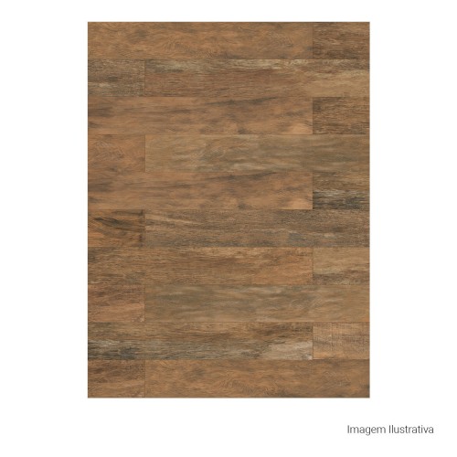 Porcelanato Amadeirado Natural 20x120cm Marrom - Portinari Native Bw Nat Esmaltado Retificado