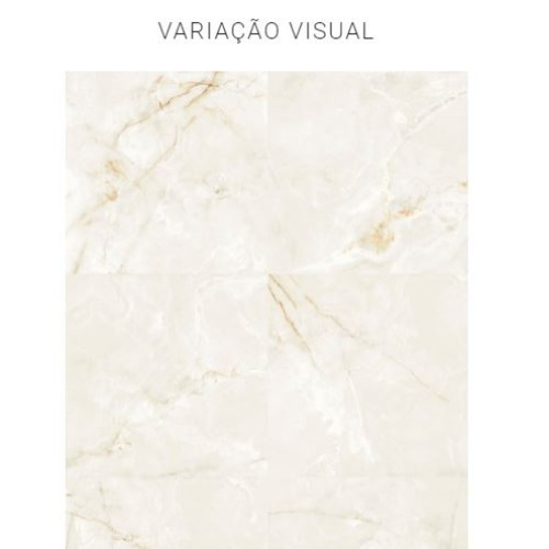 Porcelanato Marmorizado Natural 100x100cm Branco - Portinari Timeless Wh Nat Esmaltado Retificado