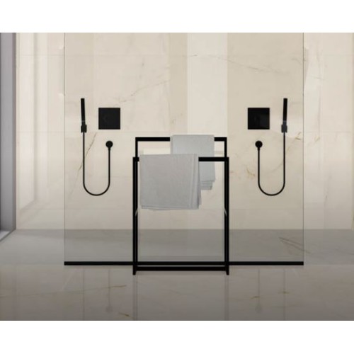 Porcelanato Marmorizado Natural 100x100cm Branco - Portinari Timeless Wh Nat Esmaltado Retificado