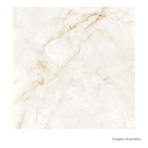 Porcelanato Marmorizado Natural 100x100cm Branco - Portinari Timeless Wh Nat Esmaltado Retificado