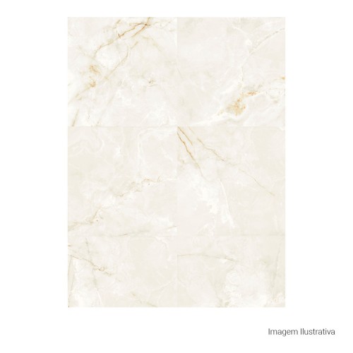 Porcelanato Marmorizado Natural 100x100cm Branco - Portinari Timeless Wh Nat Esmaltado Retificado