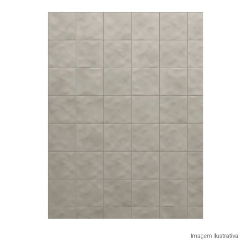 Porcelanato Monocromatico Lux 15x15cm Cinza - Portinari Mood Gr Esmaltado Bold