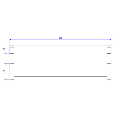 Porta Toalha Barra Liv 50 Cm Cromado