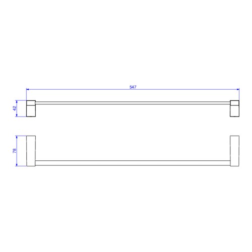Porta Toalha Barra Liv 50 Cm Cromado
