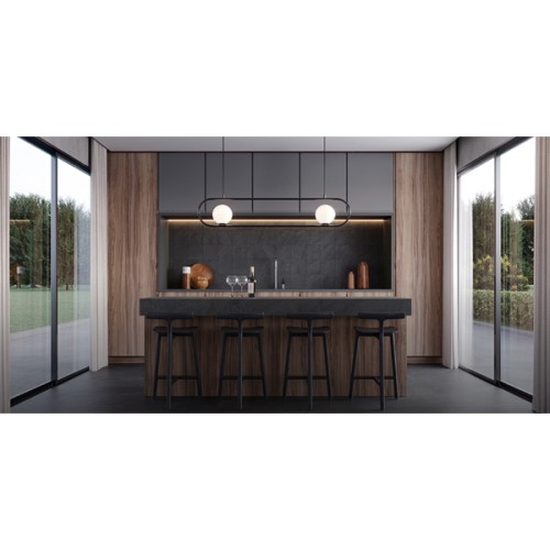 Porcelanato Pedra Matte/lux 20x20cm Preto - Portinari Audaz Bk Mlx Esmaltado Bold