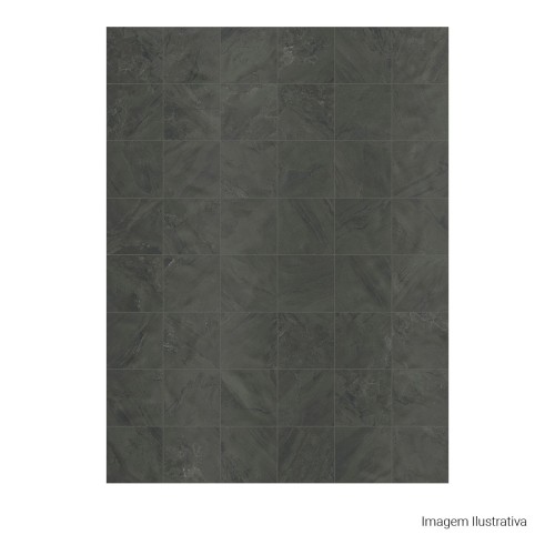 Porcelanato Pedra Matte/lux 20x20cm Preto - Portinari Audaz Bk Mlx Esmaltado Bold