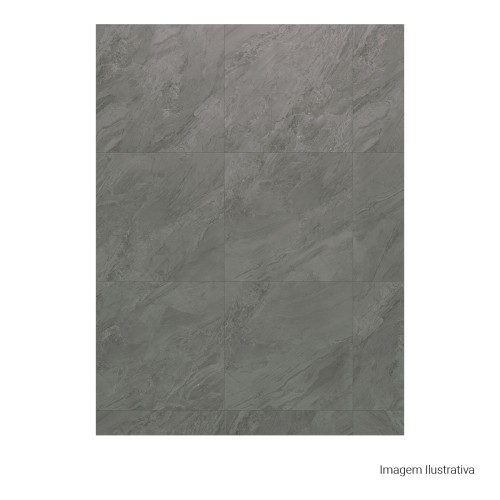 Porcelanato Pedra Hard 100x100cm Cinza - Portinari Audaz Dgr Esmaltado Retificado