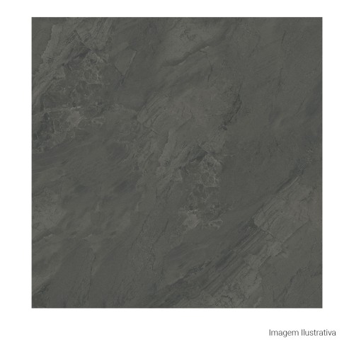 Porcelanato Pedra Hard 100x100cm Preto - Portinari Audaz Bk Esmaltado Retificado
