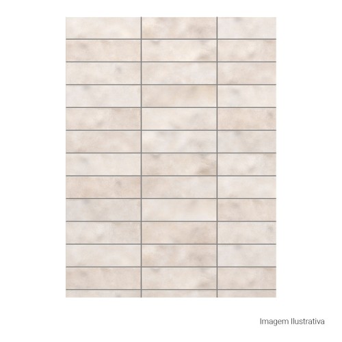 Cerâmica Decorado Lux 8x25cm Branco - Ceusa Cartela Ofw Bold