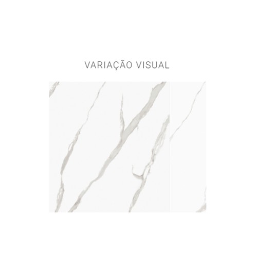 Porcelanato Polido Marmorizado 120x240cm Branco - Portinari Apollo Statuario Wh Pol Retificado