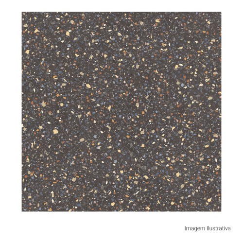 Porcelanato Decorado Natural 100x100cm Multicolor - Ceusa Confete Color Mix Nat Esmaltado Retificado