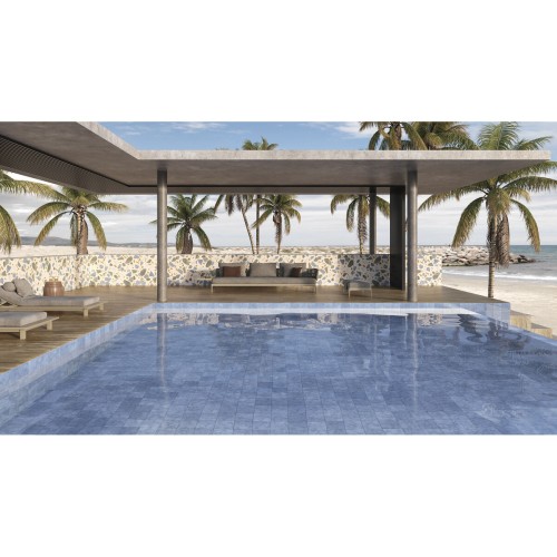 Porcelanato Pedra Hard 20x20cm Azul - Ceusa Resort Bl Esmaltado Bold