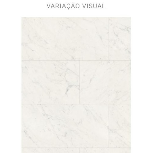 Porcelanato Marmorizado Natural 60x120cm Branco - Portinari Lumina Carrara Nat Esmaltado Retificado