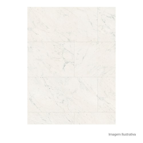 Porcelanato Marmorizado Natural 60x120cm Branco - Portinari Lumina Carrara Nat Esmaltado Retificado