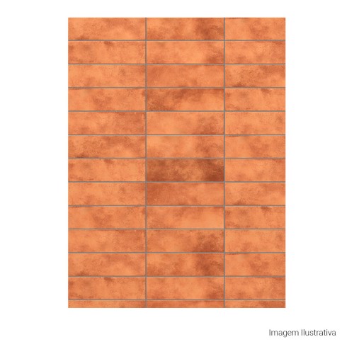 Cerâmica Decorado Lux 8x25cm Laranja - Ceusa Cartela Og Bold