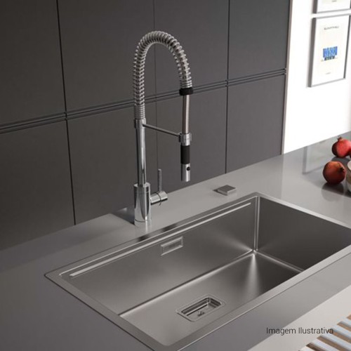 Misturador Monocomando Deca de Mesa para Cozinha Spin Gourmet Cromado