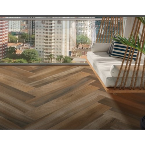 Porcelanato Amadeirado Natural 20x120cm Marrom - Portinari Tavola No Nat Esmaltado Retificado