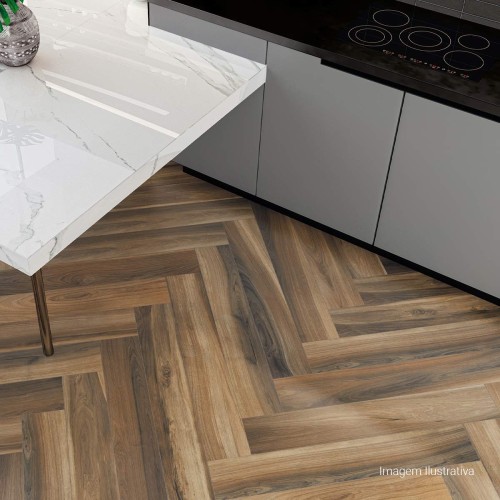 Porcelanato Amadeirado Natural 20x120cm Marrom - Portinari Tavola No Nat Esmaltado Retificado