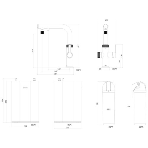 Misturador Monocomando Deca para Cozinha com Filtro e Água Fervente 127v Cromado