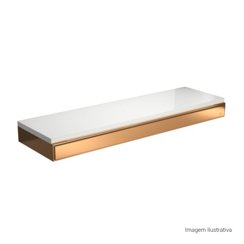 Porta Toalha Barra 35cm Contemporânea Red Gold